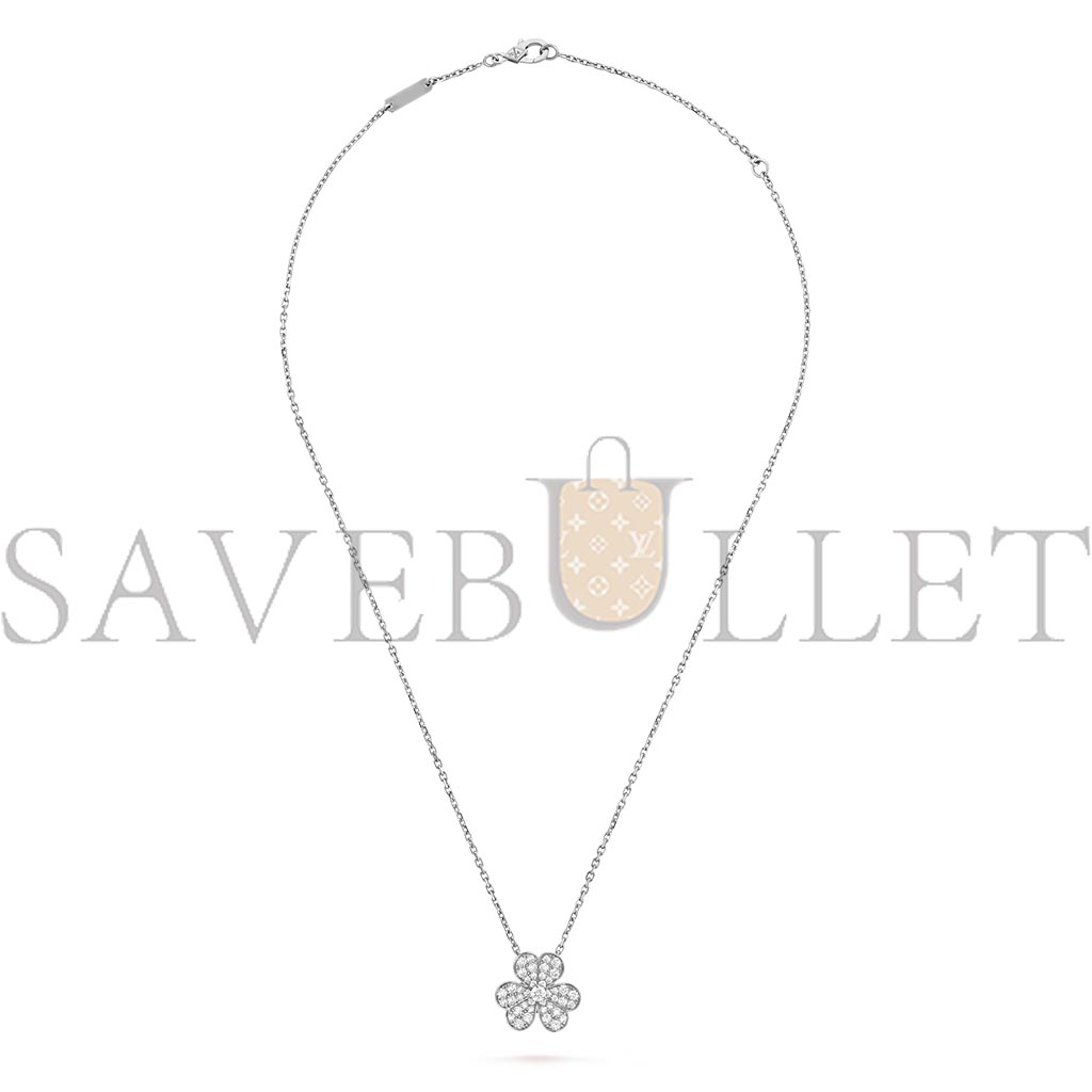 VAN CLEEF ARPELS FRIVOLE PENDANT, SMALL MODEL - WHITE GOLD, DIAMOND  VCARD31800